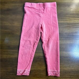 Carter’s 2T Pink Lace Trim Kids Leggings